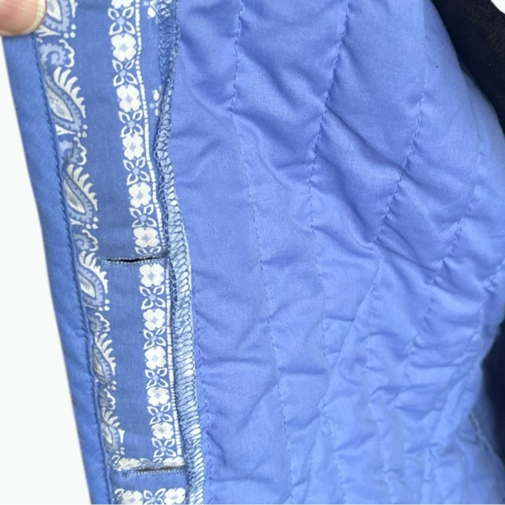 Como Vintage Quilted Button-Up Jacket – Blue & White – Women’s Size Medium - Picture 6 of 7